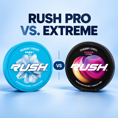 RUSH Pro vs Extreme: 11 mg pret 21 mg vienā maisiņā