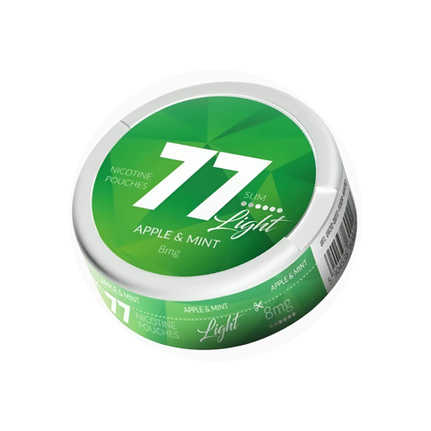 77 Apple &amp; Mint Light – cutie de pliculețe cu nicotină