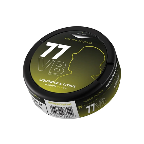 77 Liquorice Citrus Medium – cutie de pliculețe cu nicotină