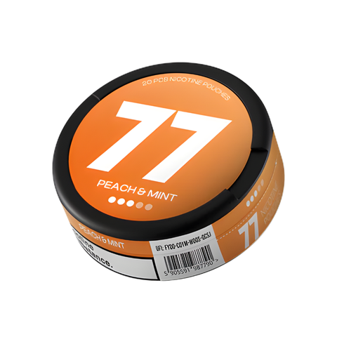 77 Peach Mint – cutie de pliculețe cu nicotină