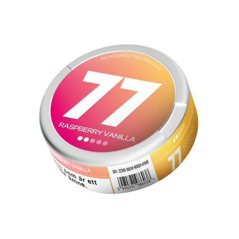 77 Raspberry &amp; Vanilla Light – cutie de pliculețe cu nicotină