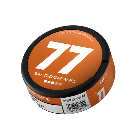 77 Salted Caramel – cutie de pliculețe cu nicotină