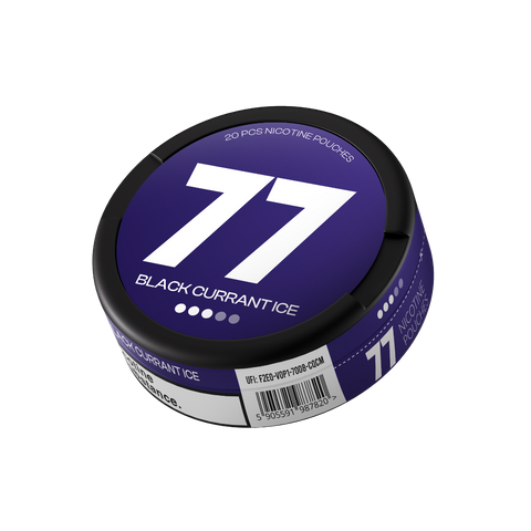 77 Blackcurrant – nikotino maišelių dėžutė
