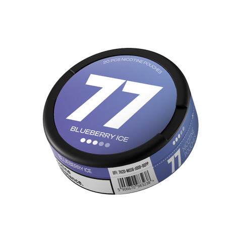 77 Blueberry Medium – nikotino maišelių dėžutė