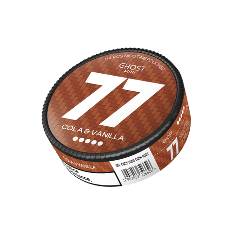 77 Ghost Mini Cola Vanilla Extra Strong – sachets de nicotine boîte