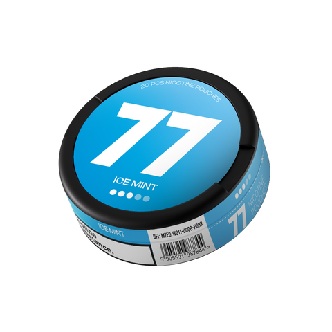 77 Ice Mint – nikotino maišelių dėžutė