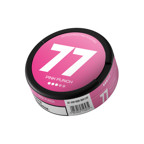 77 Pink Punch – nikotino maišelių dėžutė