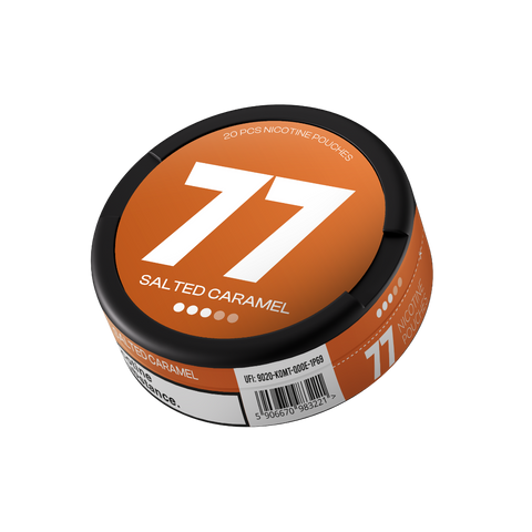 77 Salted Caramel – nikotino maišelių dėžutė