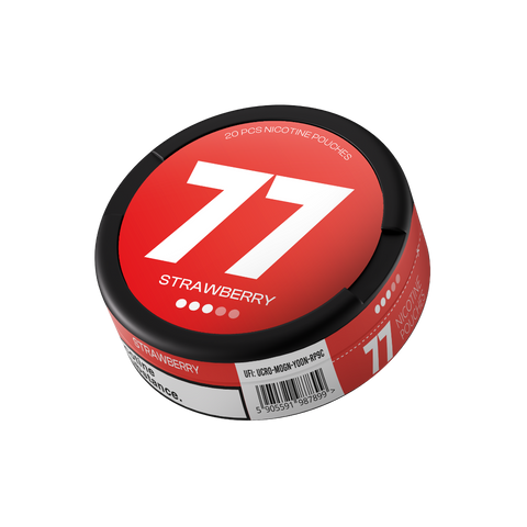 77 Strawberry – nikotino maišelių dėžutė