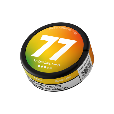 77 Tropical Mint – nikotino maišelių dėžutė