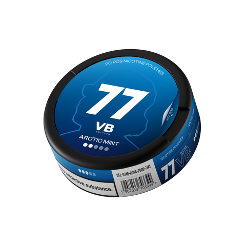 77 VB Edition Nicotine Pouches Arctic Mint – sachets de nicotine boîte