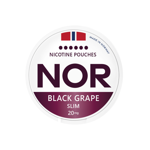 Nor Black Grape – nikotino maišelių dėžutė