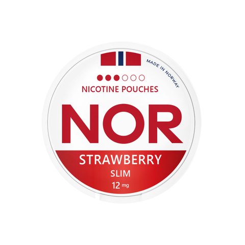 Nor Strawberry – nikotino maišelių dėžutė