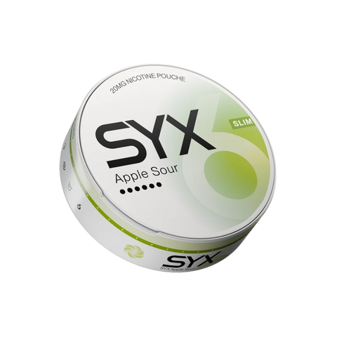 Syx Slim Apple Sour 20mg – nikotino maišelių dėžutė