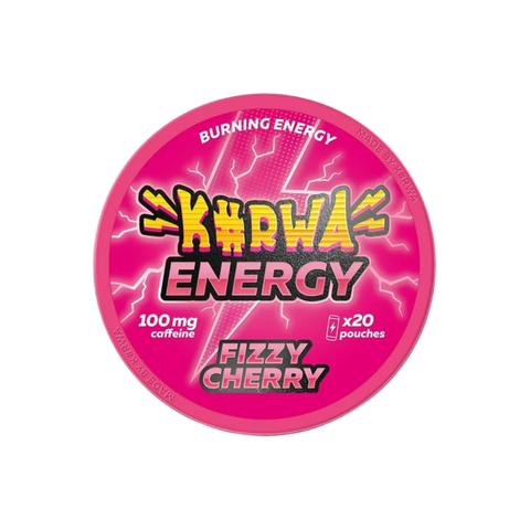 Kurwa Energy Fizzy Cherry – škatlica nikotinskih vrečic