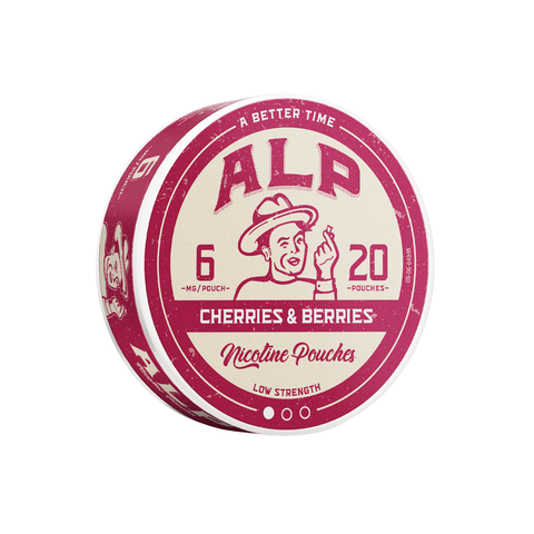Alp Cherries &amp; Berries 6mg – nikotino maišelių dėžutė