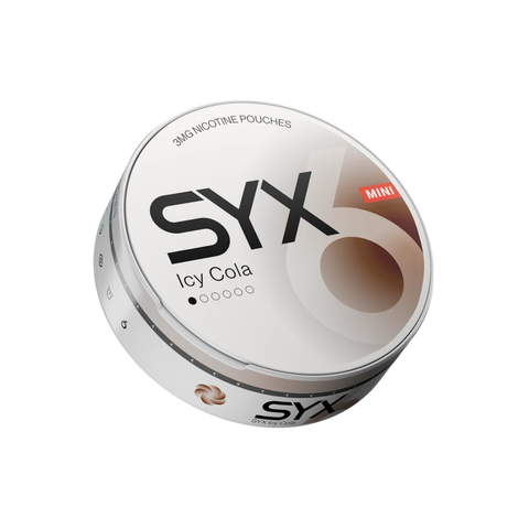 Syx Mini Icy Cola 3mg – nikotīna maisiņu kārba