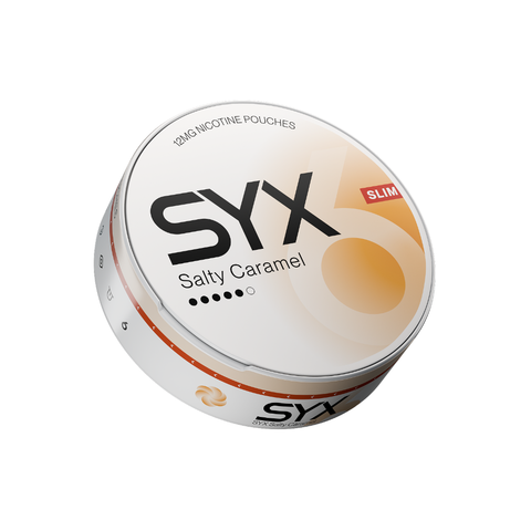 Syx Slim Salty Caramel 12mg – sachets de nicotine boîte