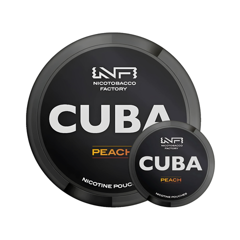Cuba Black Peach Mega Can – nicotine pouches can