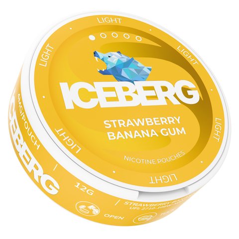 Iceberg Erdbeer-Bananengummi 4 mg/Beutel – Nikotinbeutel Dose
