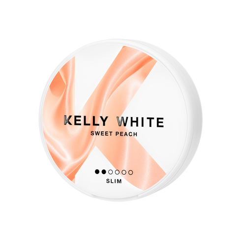 Kelly White Sweet Peach – cutie de pliculețe cu nicotină