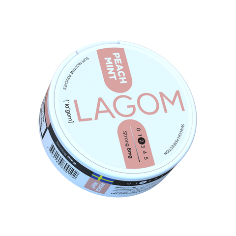 Lagom Peach Mint 8mg – cutie de pliculețe cu nicotină