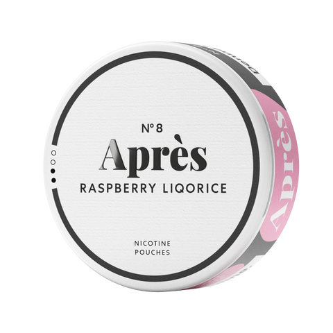 No 8 Après Raspberry Licorice – cutie de pliculețe cu nicotină