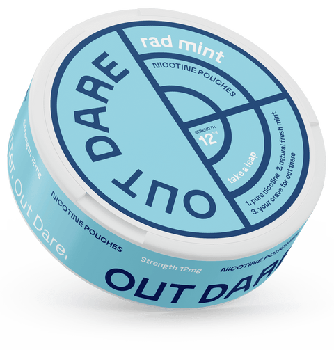 Outdare Rad Mint 12mg – cutie de pliculețe cu nicotină