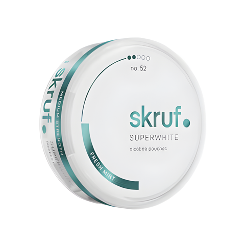 Skruf Superwhite No. 52 Fresh Mint – cutie de pliculețe cu nicotină