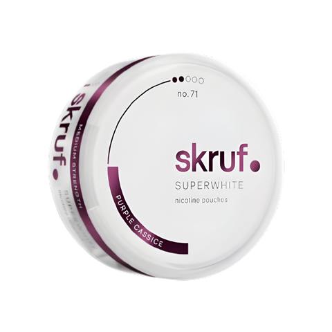 Skruf Superwhite No. 71 Purple Cassice – cutie de pliculețe cu nicotină