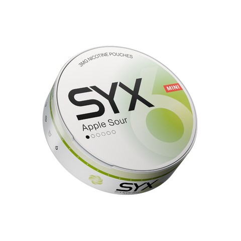 Syx Mini Apple Sour 3mg – cutie de pliculețe cu nicotină