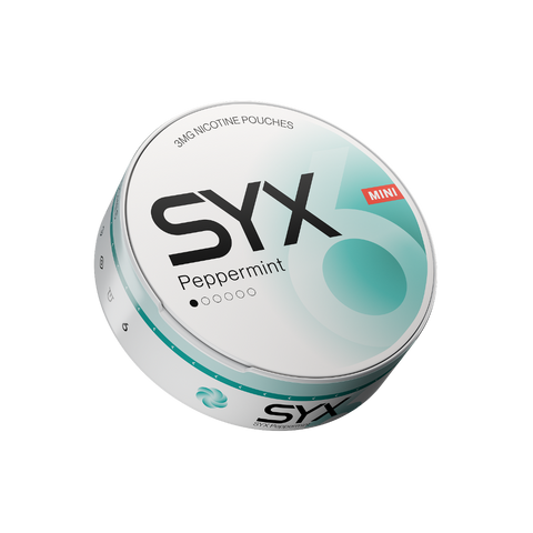 Syx Mini Peppermint 3mg – cutie de pliculețe cu nicotină